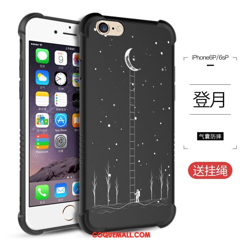 Étui iPhone 6 / 6s Plus Noir Téléphone Portable Personnalité, Coque iPhone 6 / 6s Plus Tendance Incassable