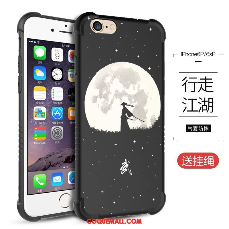 Étui iPhone 6 / 6s Plus Noir Téléphone Portable Personnalité, Coque iPhone 6 / 6s Plus Tendance Incassable