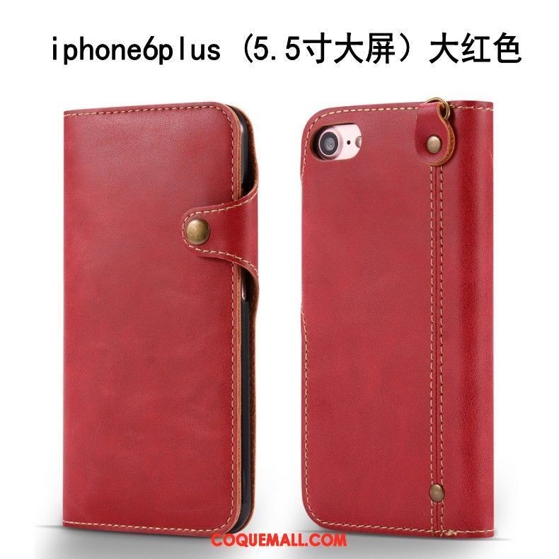 Étui iPhone 6 / 6s Plus Petit Étui En Cuir Incassable, Coque iPhone 6 / 6s Plus Fluide Doux Mode