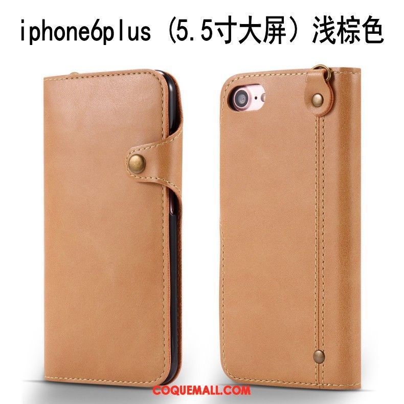 Étui iPhone 6 / 6s Plus Petit Étui En Cuir Incassable, Coque iPhone 6 / 6s Plus Fluide Doux Mode