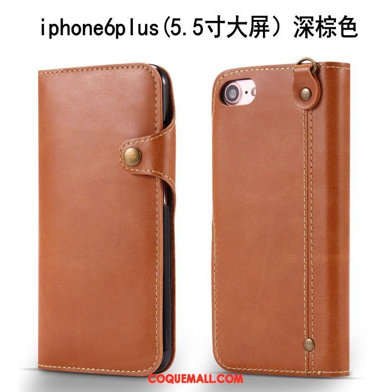 Étui iPhone 6 / 6s Plus Petit Étui En Cuir Incassable, Coque iPhone 6 / 6s Plus Fluide Doux Mode