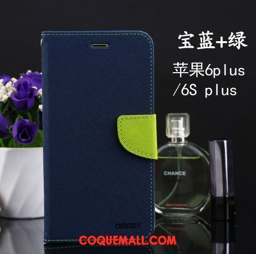 Étui iPhone 6 / 6s Plus Protection Étui En Cuir Vert, Coque iPhone 6 / 6s Plus Incassable Ornements Suspendus