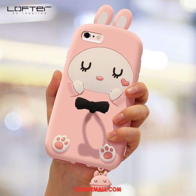 Étui iPhone 6 / 6s Plus Rose Ornements Suspendus Charmant, Coque iPhone 6 / 6s Plus Silicone Dessin Animé