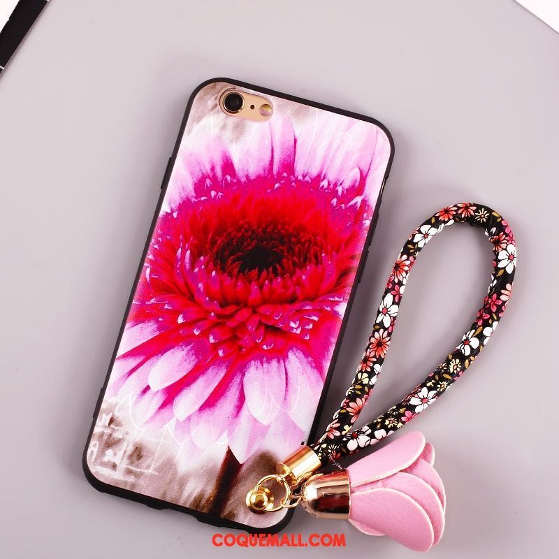 Étui iPhone 6 / 6s Plus Rose Téléphone Portable Fleurs, Coque iPhone 6 / 6s Plus