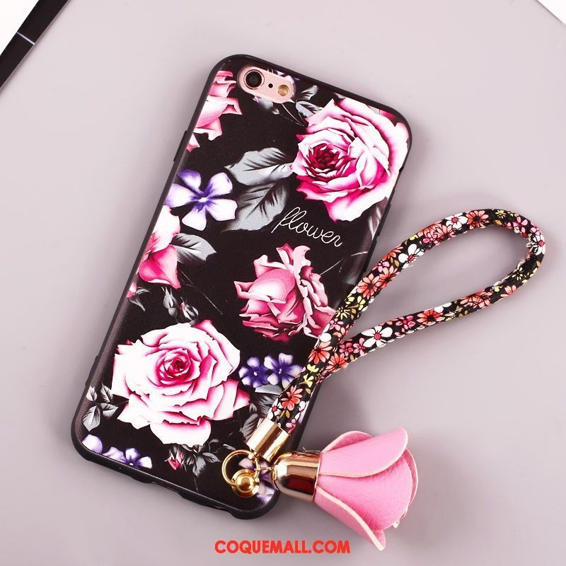 Étui iPhone 6 / 6s Plus Rose Téléphone Portable Fleurs, Coque iPhone 6 / 6s Plus