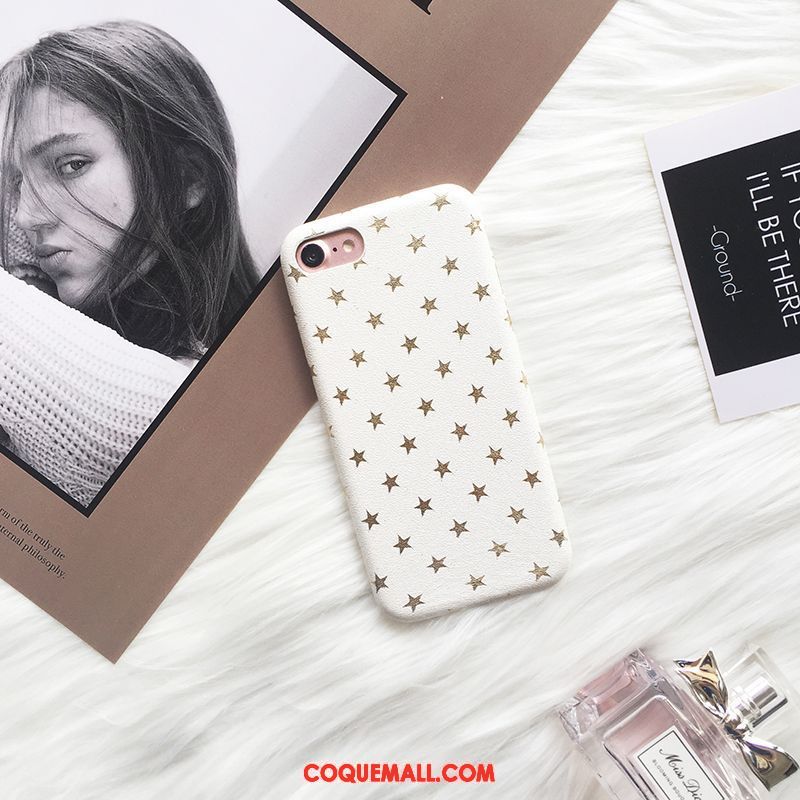 Étui iPhone 6 / 6s Plus Sac Étui En Cuir Blanc, Coque iPhone 6 / 6s Plus Téléphone Portable Incassable