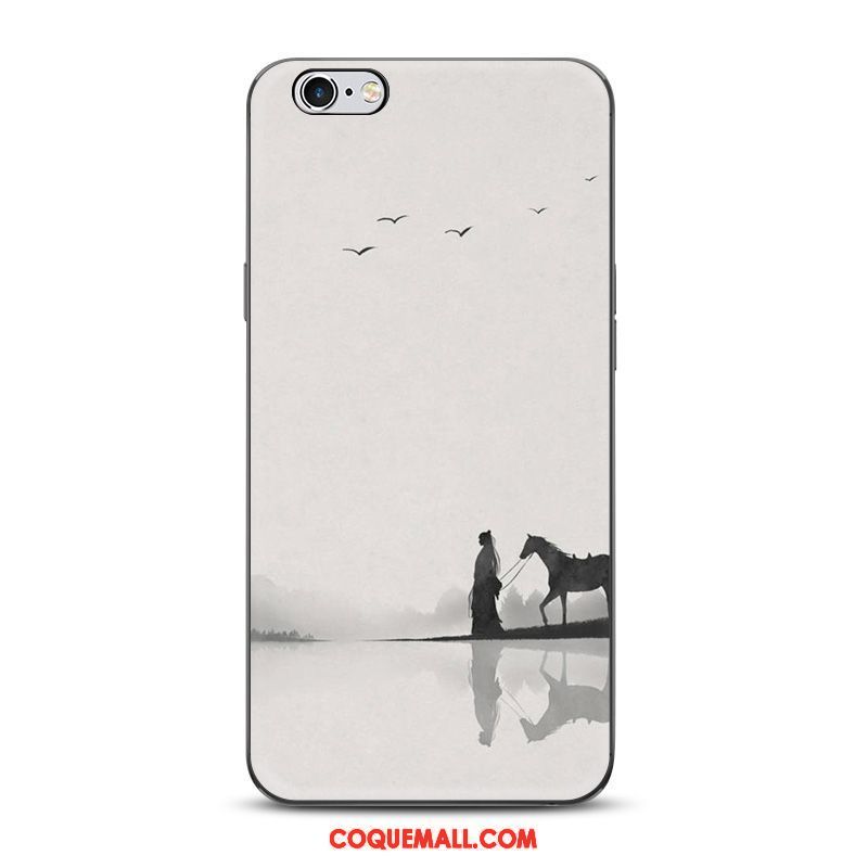 Étui iPhone 6 / 6s Plus Style Chinois Téléphone Portable Noir, Coque iPhone 6 / 6s Plus Protection Encre