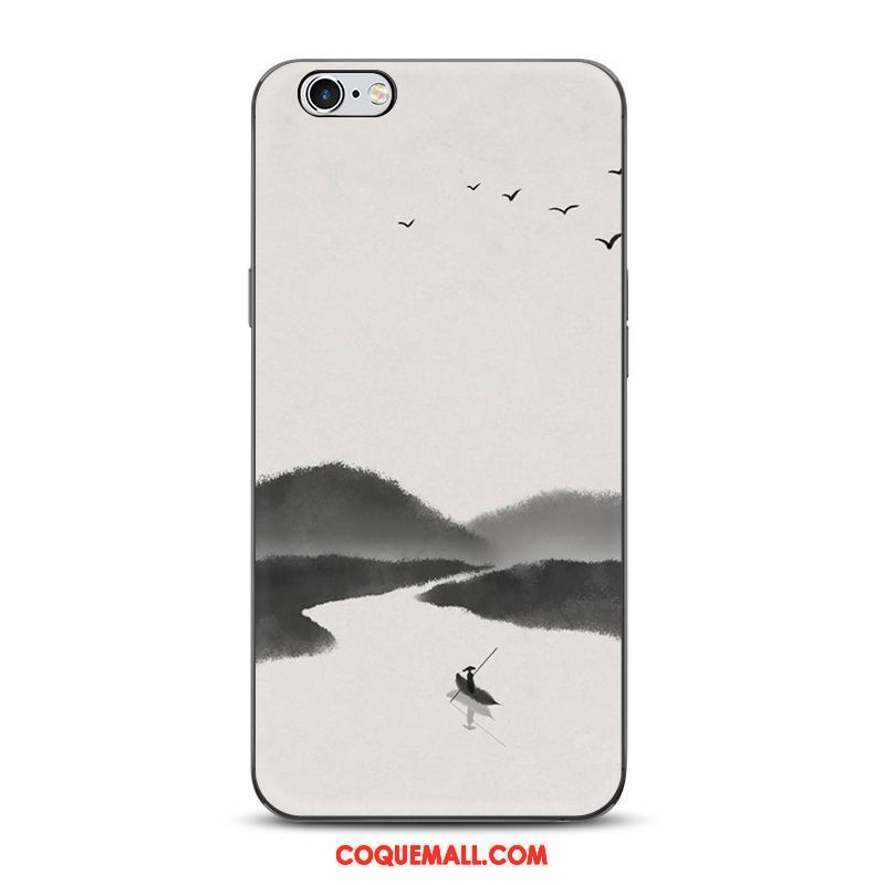 Étui iPhone 6 / 6s Plus Style Chinois Téléphone Portable Noir, Coque iPhone 6 / 6s Plus Protection Encre