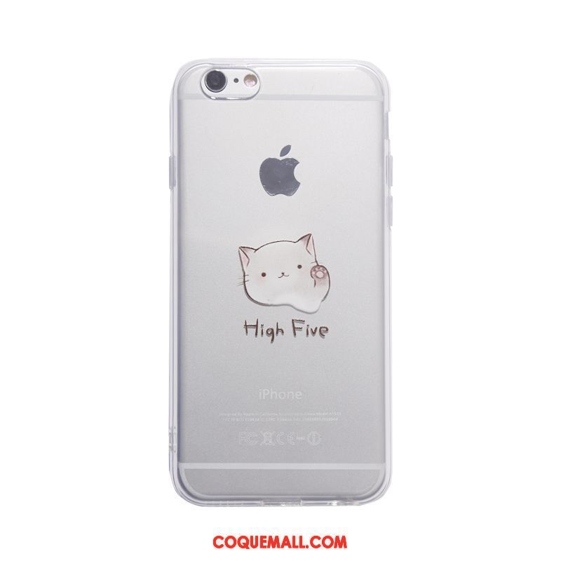 Étui iPhone 6 / 6s Plus Transparent Protection Incassable, Coque iPhone 6 / 6s Plus Dessin Animé Téléphone Portable Beige