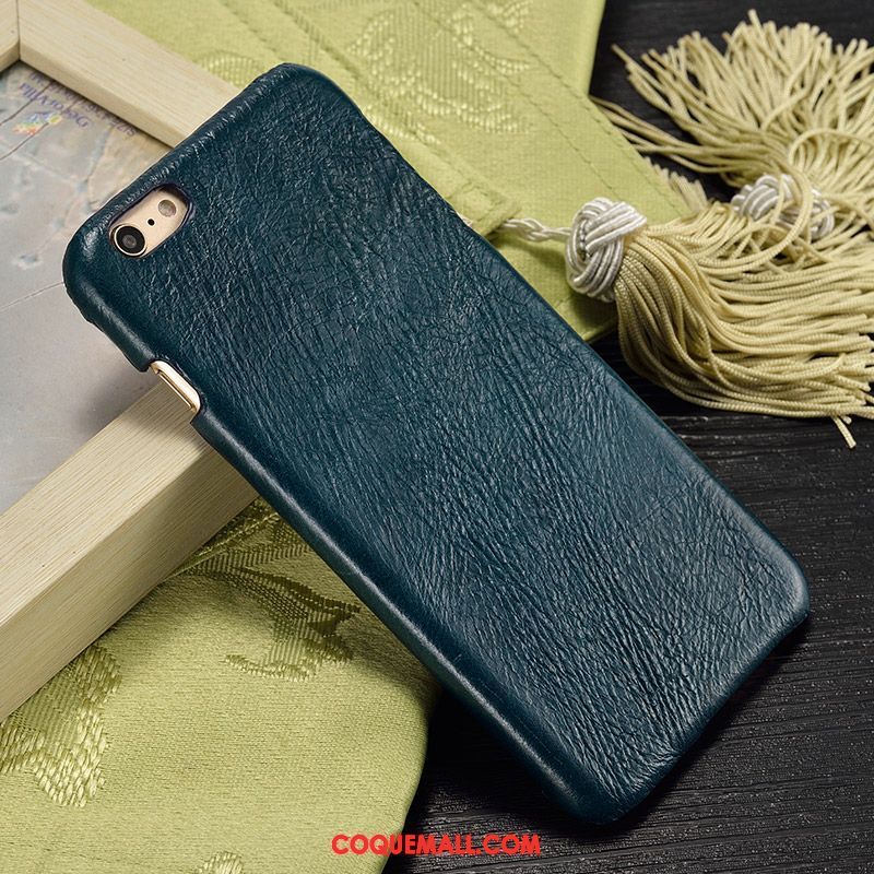 Étui iPhone 6 / 6s Protection Incassable Couvercle Arrière, Coque iPhone 6 / 6s Cuir Véritable Téléphone Portable Braun