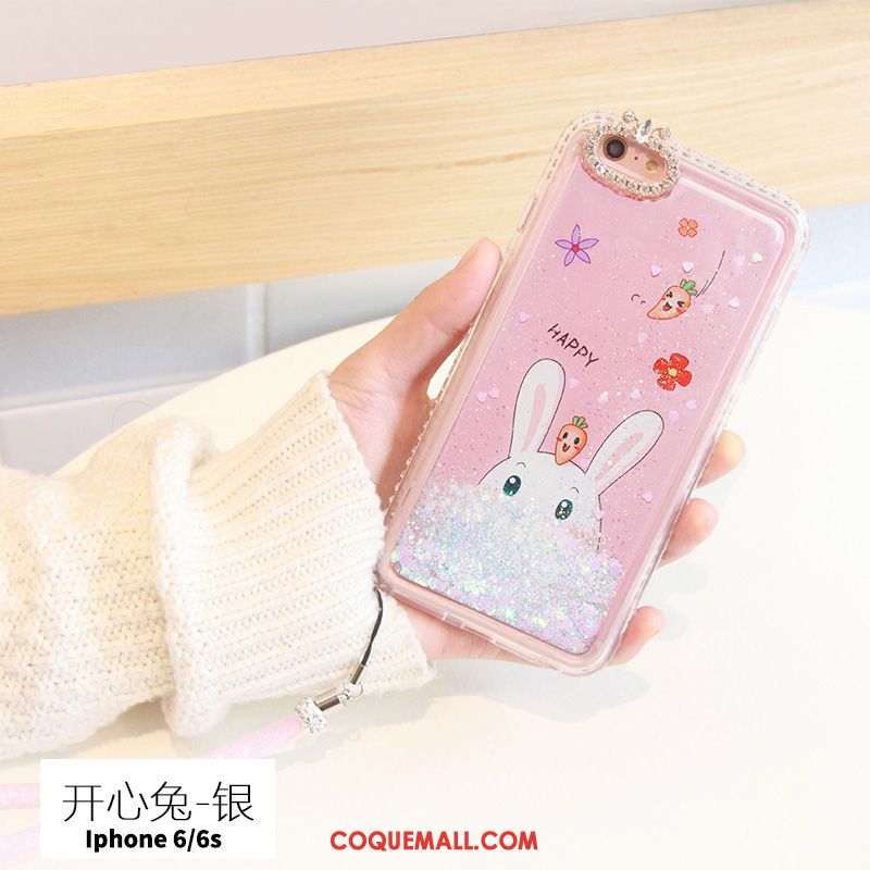 Étui iPhone 6 / 6s Rose Silicone Tendance, Coque iPhone 6 / 6s Quicksand Téléphone Portable