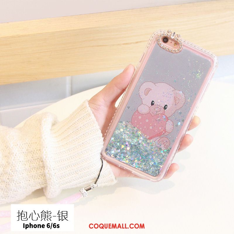 Étui iPhone 6 / 6s Rose Silicone Tendance, Coque iPhone 6 / 6s Quicksand Téléphone Portable