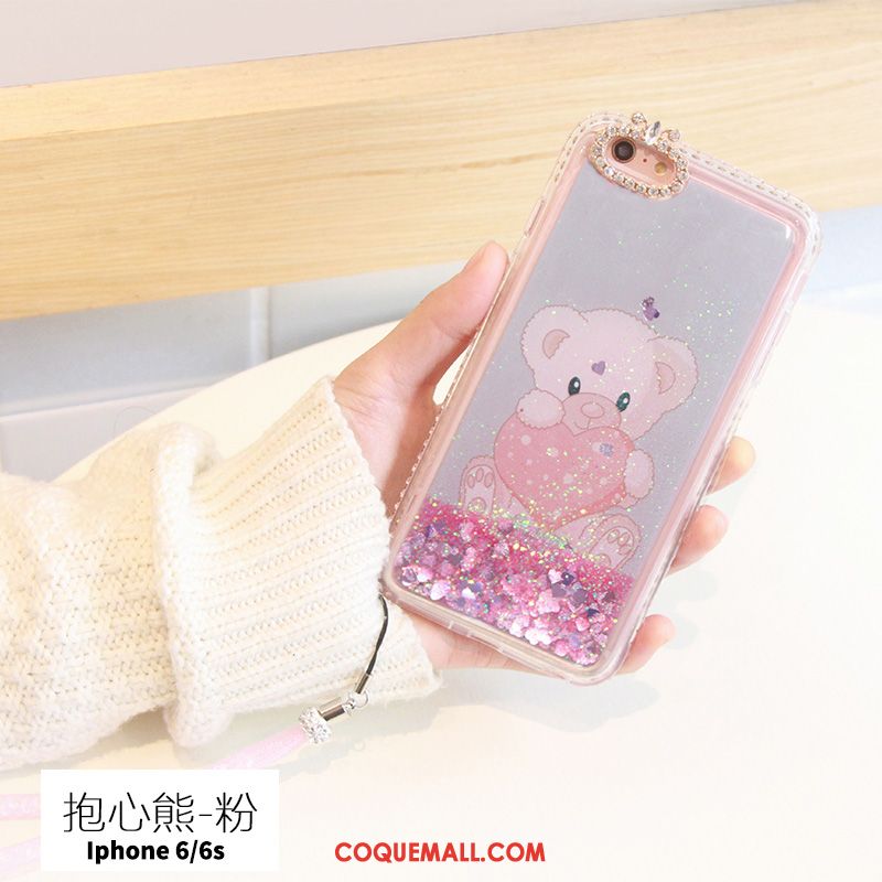 Étui iPhone 6 / 6s Rose Silicone Tendance, Coque iPhone 6 / 6s Quicksand Téléphone Portable