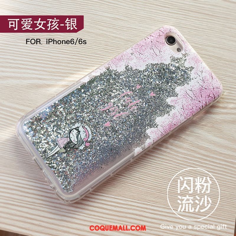 Étui iPhone 6 / 6s Rouge Silicone Téléphone Portable, Coque iPhone 6 / 6s Quicksand Incassable