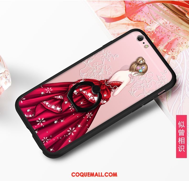 Étui iPhone 6 / 6s Rouge Tout Compris Téléphone Portable, Coque iPhone 6 / 6s Ornements Suspendus Créatif