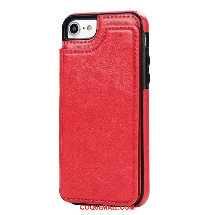 Étui iPhone 6 / 6s Rouge Étui En Cuir Incassable, Coque iPhone 6 / 6s Protection Sac Carte