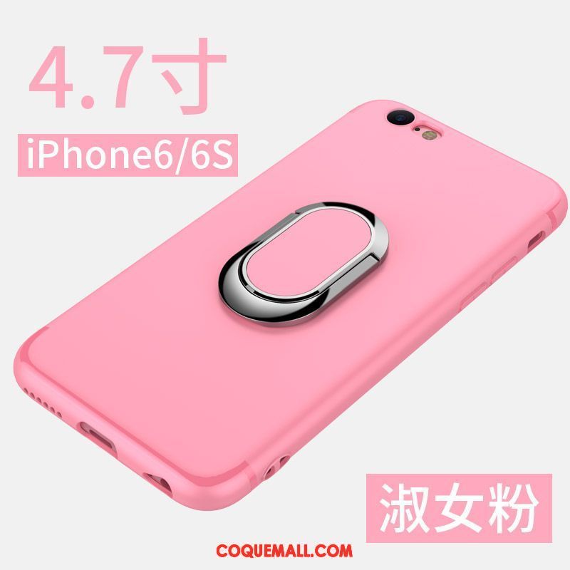 Étui iPhone 6 / 6s Silicone Anneau Rose, Coque iPhone 6 / 6s Incassable Téléphone Portable