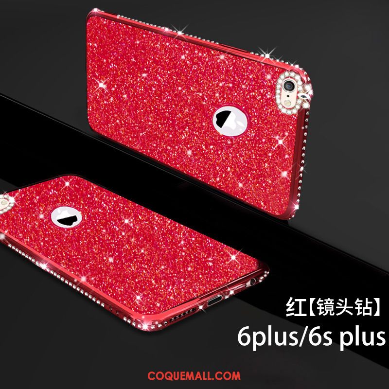 Étui iPhone 6 / 6s Silicone Tout Compris Téléphone Portable, Coque iPhone 6 / 6s Très Mince Net Rouge