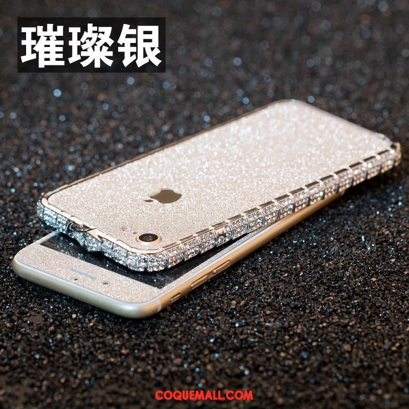 Étui iPhone 6 / 6s Strass Incassable Luxe, Coque iPhone 6 / 6s Border Or Rose