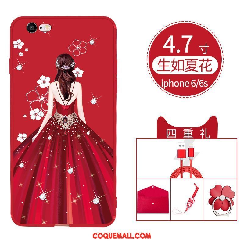 Étui iPhone 6 / 6s Tout Compris Rouge Incassable, Coque iPhone 6 / 6s Silicone Marque De Tendance