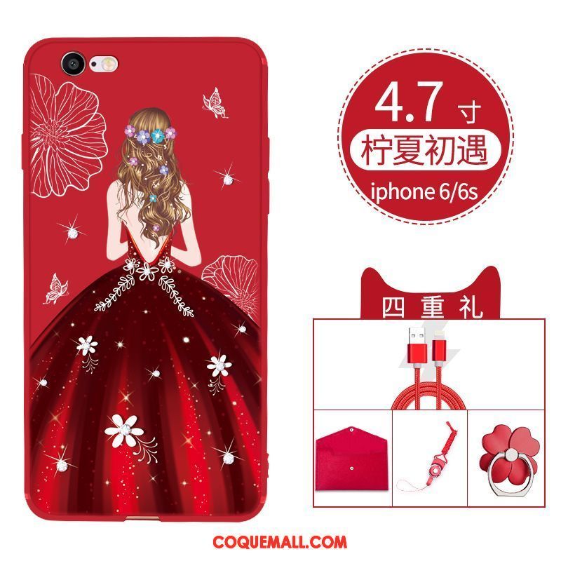 Étui iPhone 6 / 6s Tout Compris Rouge Incassable, Coque iPhone 6 / 6s Silicone Marque De Tendance