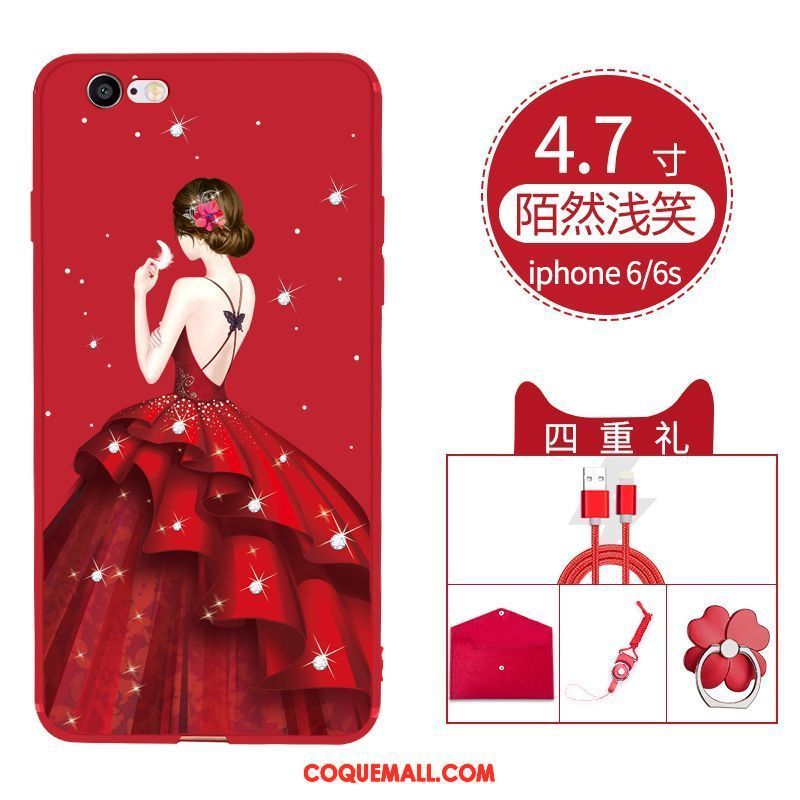 Étui iPhone 6 / 6s Tout Compris Rouge Incassable, Coque iPhone 6 / 6s Silicone Marque De Tendance