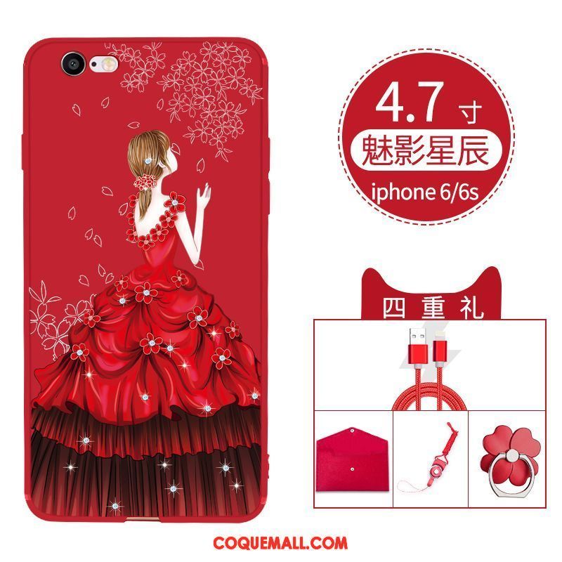 Étui iPhone 6 / 6s Tout Compris Rouge Incassable, Coque iPhone 6 / 6s Silicone Marque De Tendance