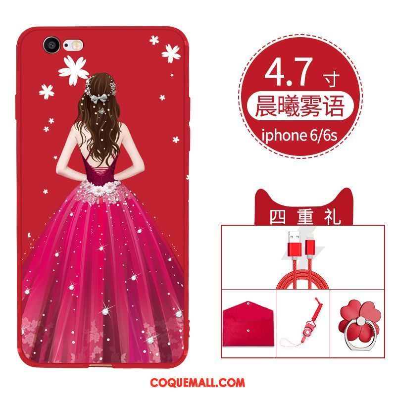 Étui iPhone 6 / 6s Tout Compris Rouge Incassable, Coque iPhone 6 / 6s Silicone Marque De Tendance