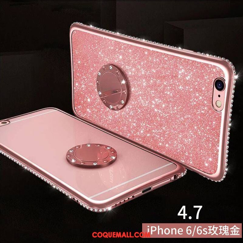 Étui iPhone 6 / 6s Tout Compris Strass Silicone, Coque iPhone 6 / 6s Support Ornements Suspendus