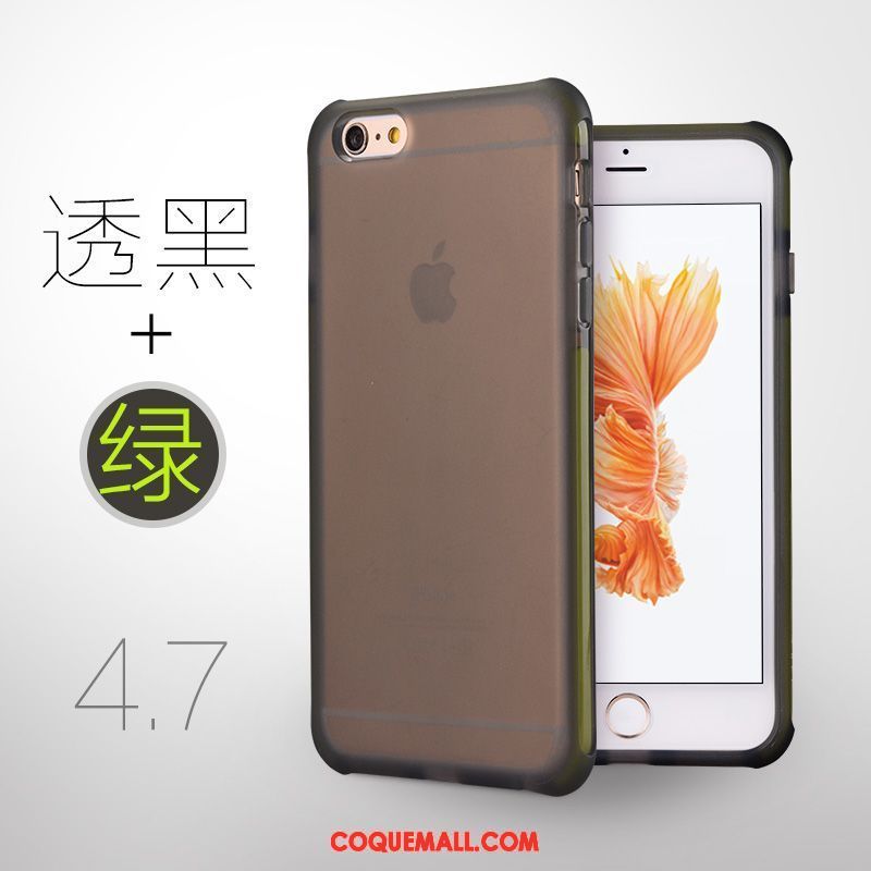 Étui iPhone 6 / 6s Téléphone Portable Transparent Silicone, Coque iPhone 6 / 6s Incassable Délavé En Daim