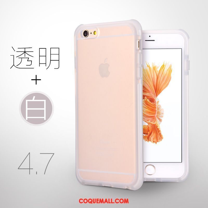 Étui iPhone 6 / 6s Téléphone Portable Transparent Silicone, Coque iPhone 6 / 6s Incassable Délavé En Daim
