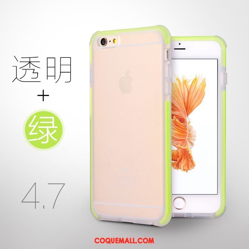 Étui iPhone 6 / 6s Téléphone Portable Transparent Silicone, Coque iPhone 6 / 6s Incassable Délavé En Daim