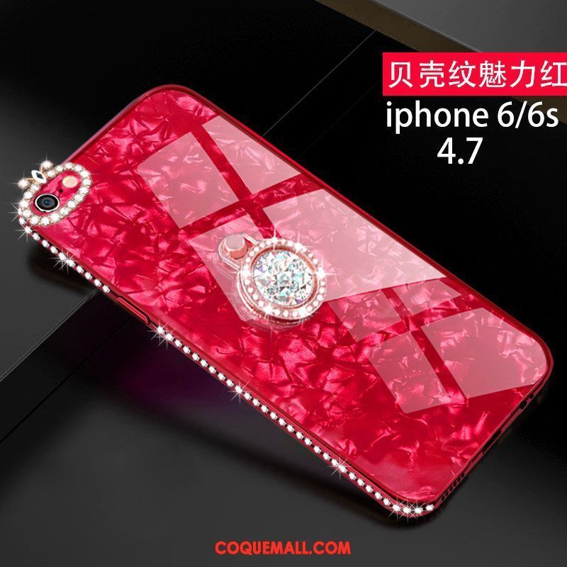 Étui iPhone 6 / 6s Verre Ornements Suspendus Strass, Coque iPhone 6 / 6s Marque De Tendance Net Rouge