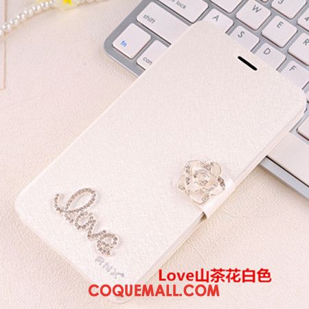 Étui iPhone 6 / 6s Étui En Cuir Blanc Téléphone Portable, Coque iPhone 6 / 6s Clamshell Incassable