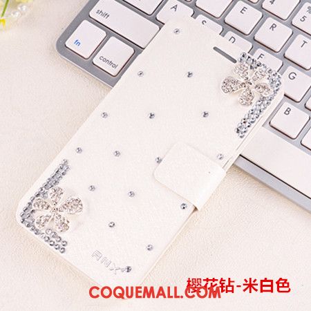 Étui iPhone 6 / 6s Étui En Cuir Blanc Téléphone Portable, Coque iPhone 6 / 6s Clamshell Incassable