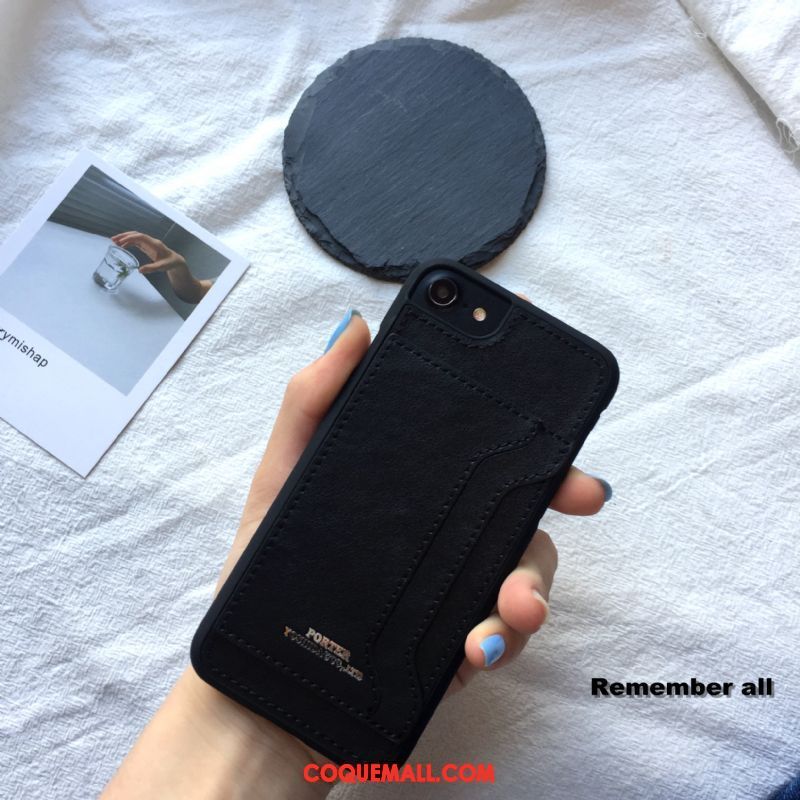 Étui iPhone 6 / 6s Étui En Cuir Sac Carte Portefeuille, Coque iPhone 6 / 6s Téléphone Portable Carte Braun