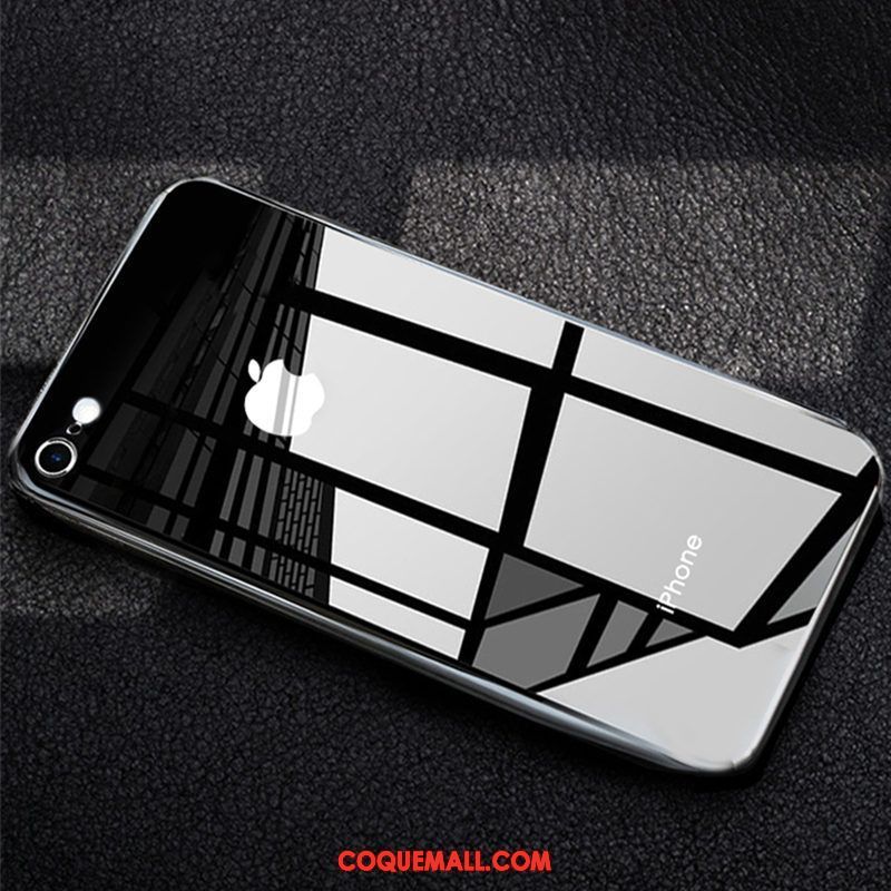 Étui iPhone 7 Incassable Verre Trempé Blanc, Coque iPhone 7 Protection Verre