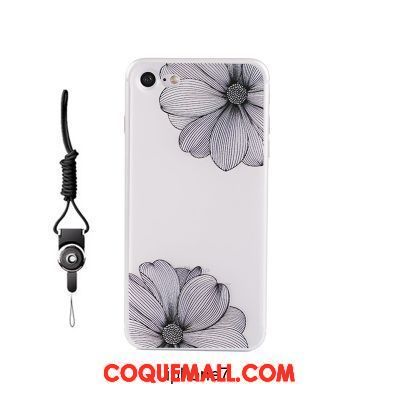 Étui iPhone 7 Ornements Suspendus Transparent Silicone, Coque iPhone 7 Simple Fluide Doux