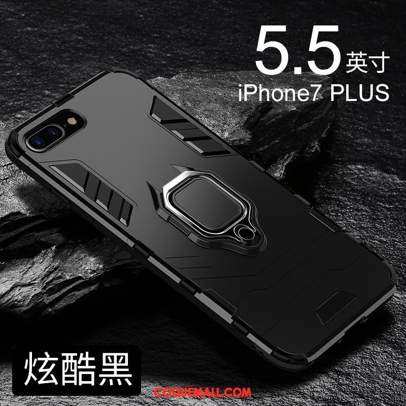 Étui iPhone 7 Plus Incassable Marque De Tendance Difficile, Coque iPhone 7 Plus Nouveau Noir