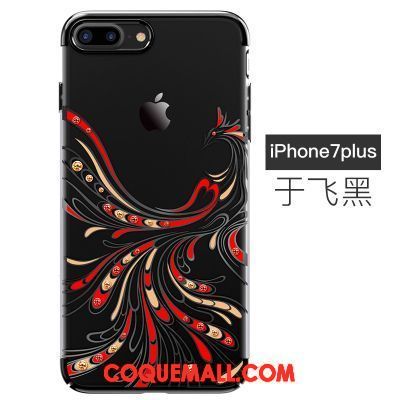 Étui iPhone 7 Plus Strass Luxe Difficile, Coque iPhone 7 Plus Téléphone Portable Placage