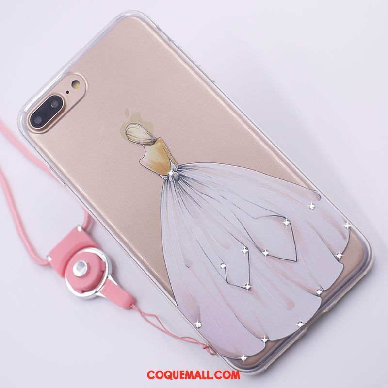 Étui iPhone 7 Plus Strass Téléphone Portable Créatif, Coque iPhone 7 Plus Transparent Protection