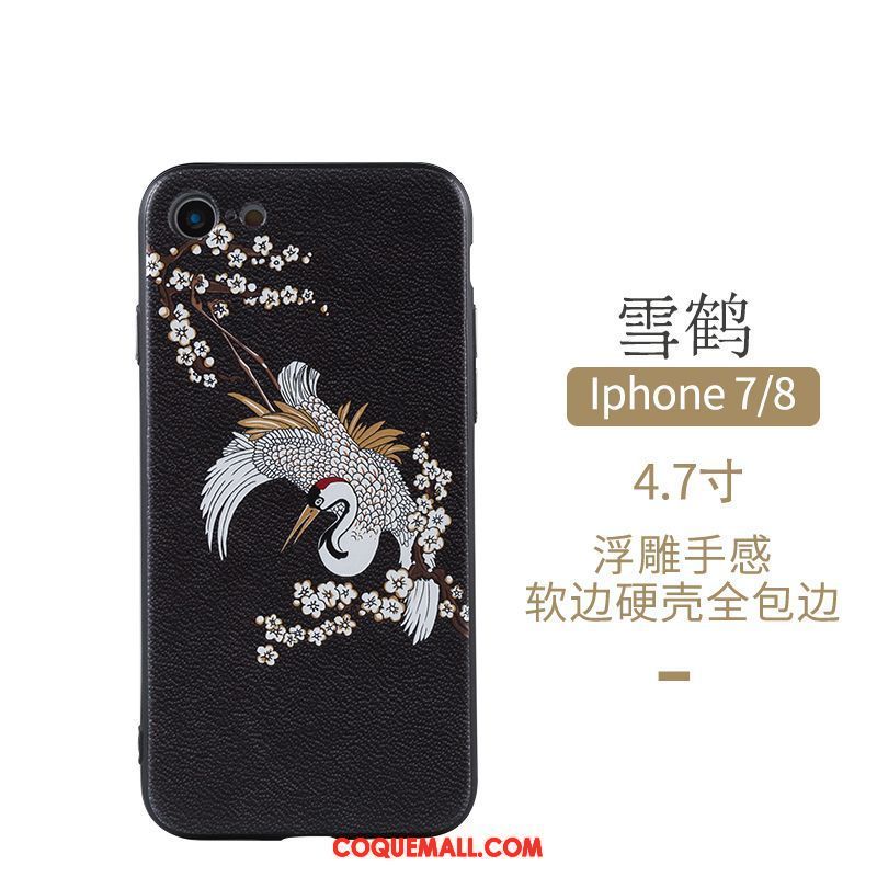 Étui iPhone 7 Silicone Téléphone Portable Amoureux, Coque iPhone 7 Style Chinois Protection