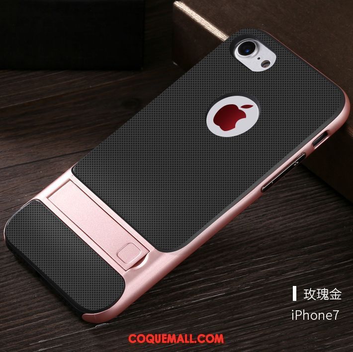 Étui iPhone 7 Simple Support Invisible, Coque iPhone 7 Délavé En Daim Rouge