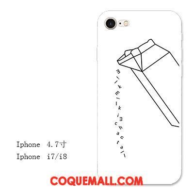 Étui iPhone 7 Tout Compris Fluide Doux Amoureux, Coque iPhone 7 Noir Blanc