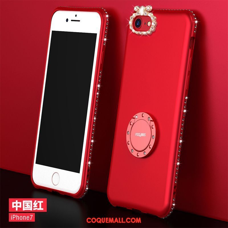 Étui iPhone 7 Téléphone Portable Net Rouge Tout Compris, Coque iPhone 7 Élégant Fluide Doux