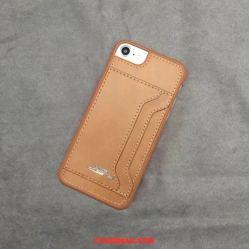 Étui iPhone 7 Étui En Cuir Carte Marque De Tendance, Coque iPhone 7 Téléphone Portable Protection