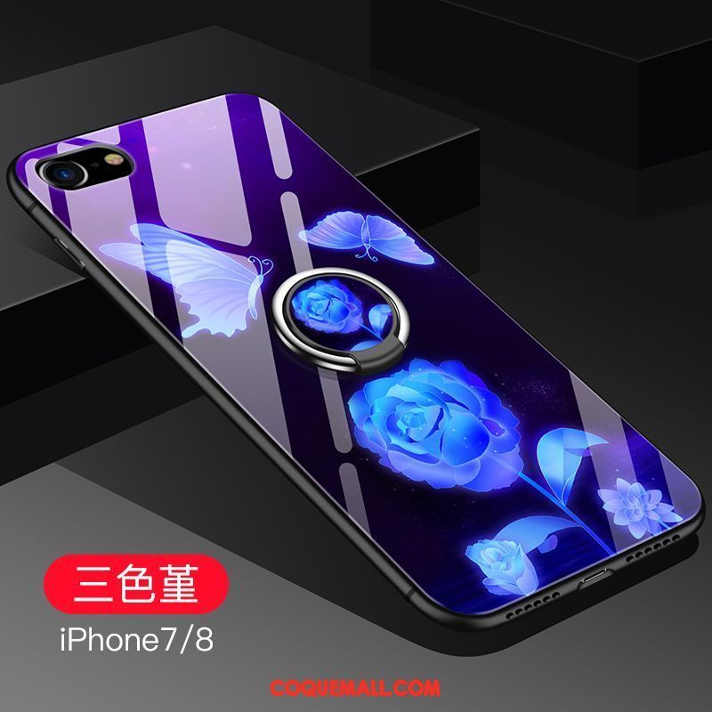 Étui iPhone 8 Fluide Doux Nouveau Créatif, Coque iPhone 8 Bleu Silicone