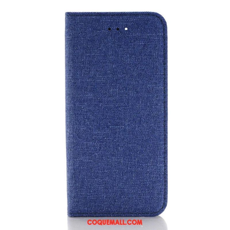 Étui iPhone 8 Plus Bleu Protection Denim, Coque iPhone 8 Plus Étui En Cuir Téléphone Portable