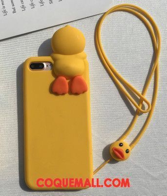 Étui iPhone 8 Plus Canard Silicone Jaune, Coque iPhone 8 Plus Incassable Protection