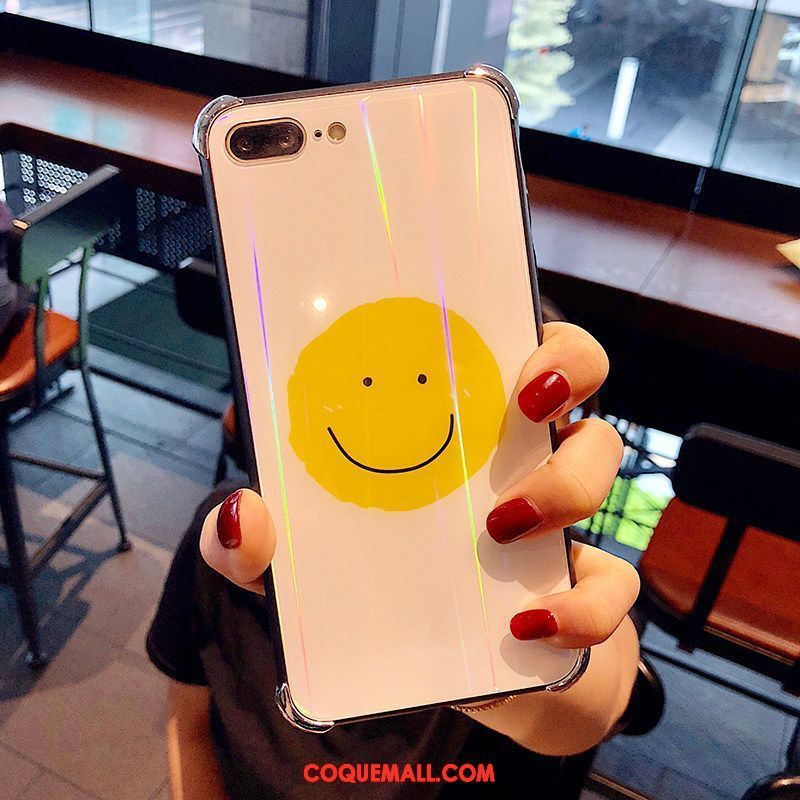 Étui iPhone 8 Plus Charmant Verre Souriant, Coque iPhone 8 Plus Téléphone Portable Tout Compris